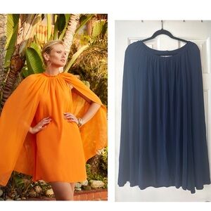 Trina Turk alynn Gizela style cape dress navy size 8 party dress